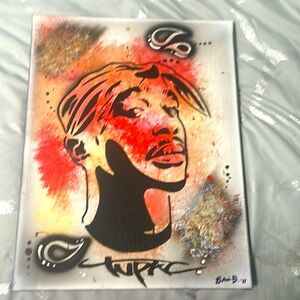 Tupac Shakur freehand  photo on canvas